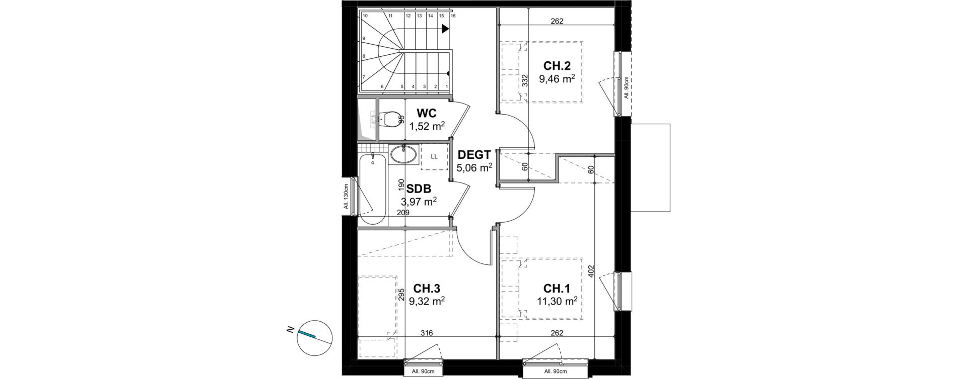 Maison T4 de 82,04 m2 &agrave; Geispolsheim Centre