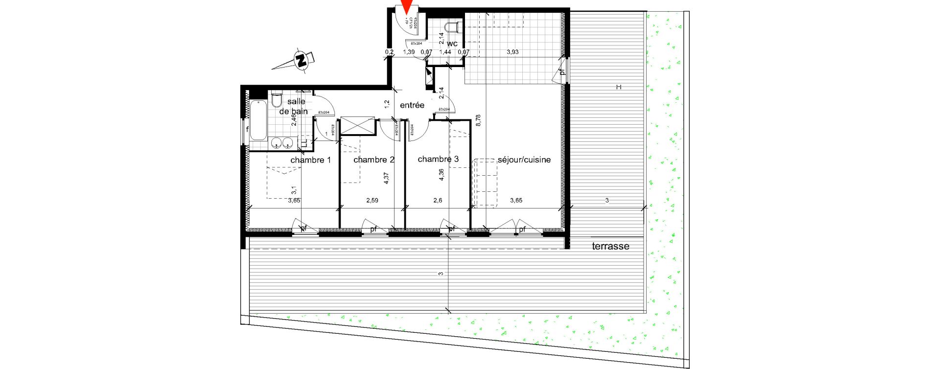 Appartement T4 de 90,00 m2 &agrave; Haguenau Centre