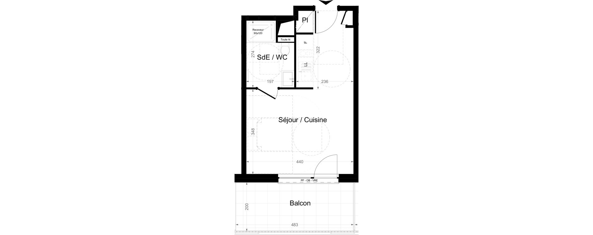 Appartement T1 de 27,10 m2 &agrave; Haguenau Bildstoeckel