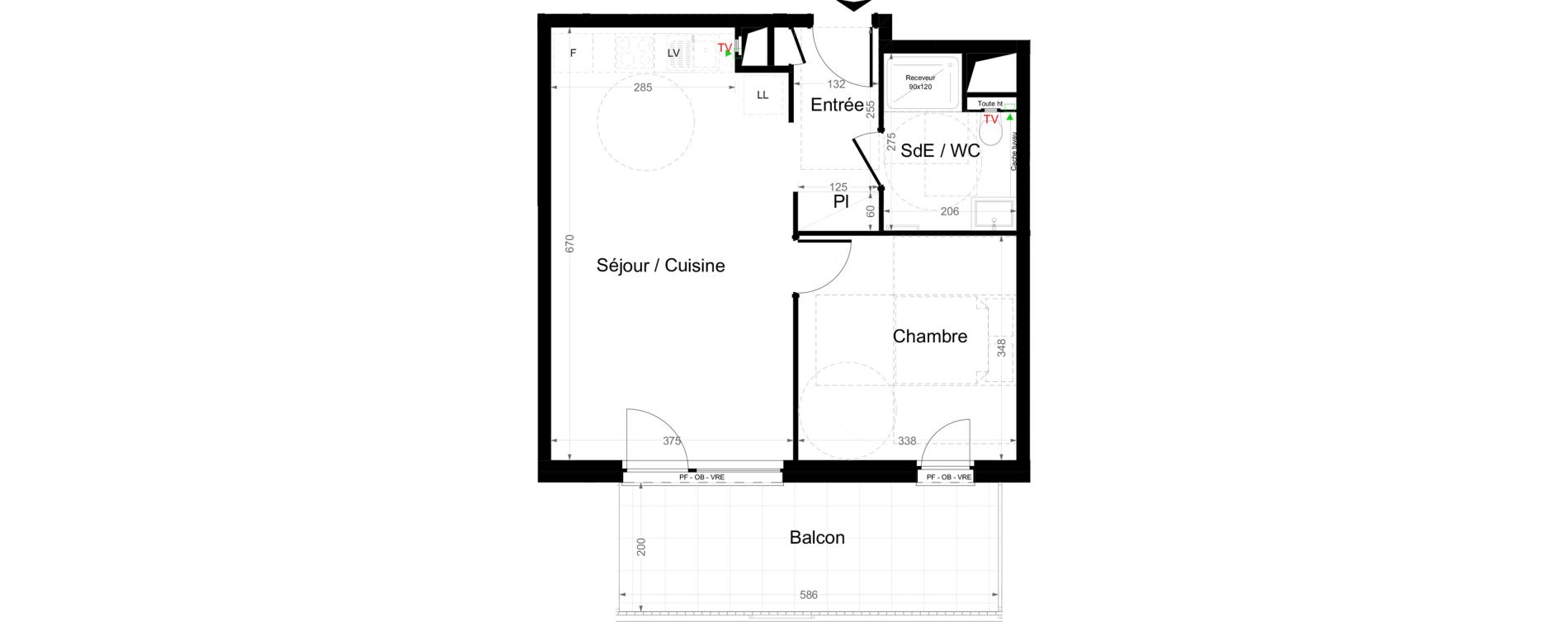 Appartement T2 de 45,30 m2 &agrave; Haguenau Bildstoeckel