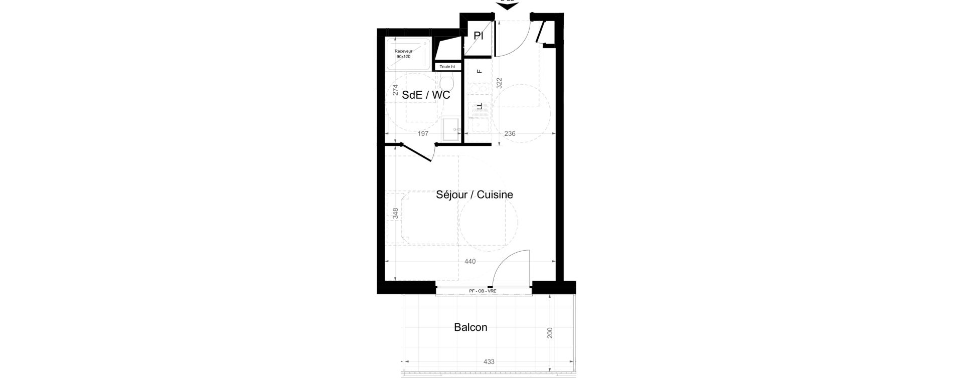 Appartement T2 de 27,10 m2 &agrave; Haguenau Bildstoeckel