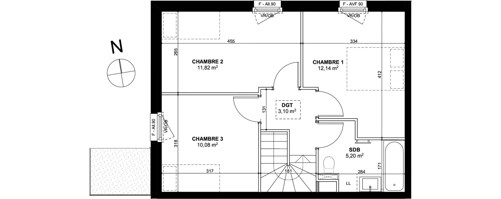Duplex T4 de 80,31 m2 &agrave; Haguenau Les houblonniers