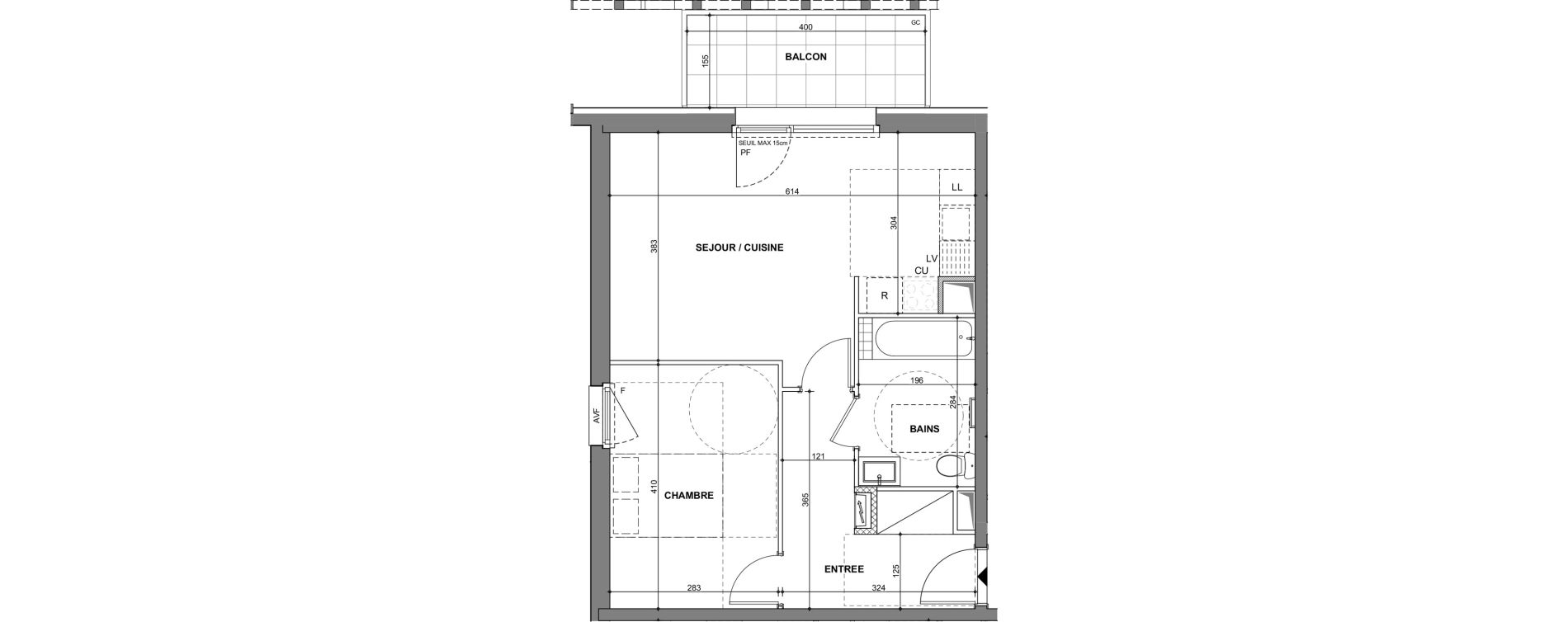 Appartement T2 de 47,12 m2 &agrave; Hoenheim Centre