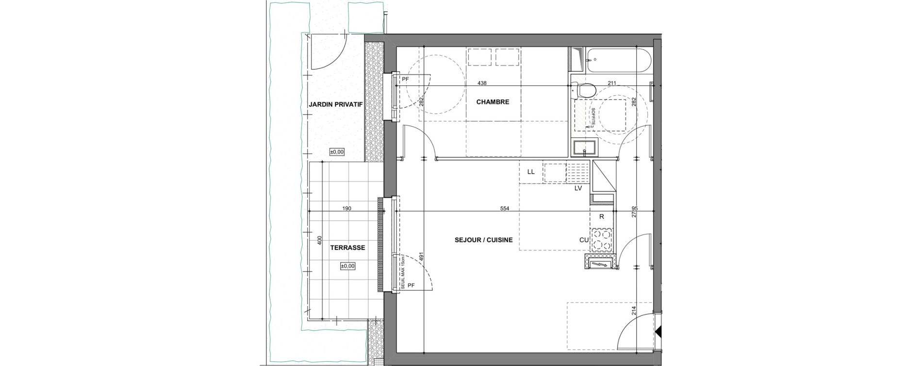 Appartement T2 de 49,46 m2 &agrave; Hoenheim Centre