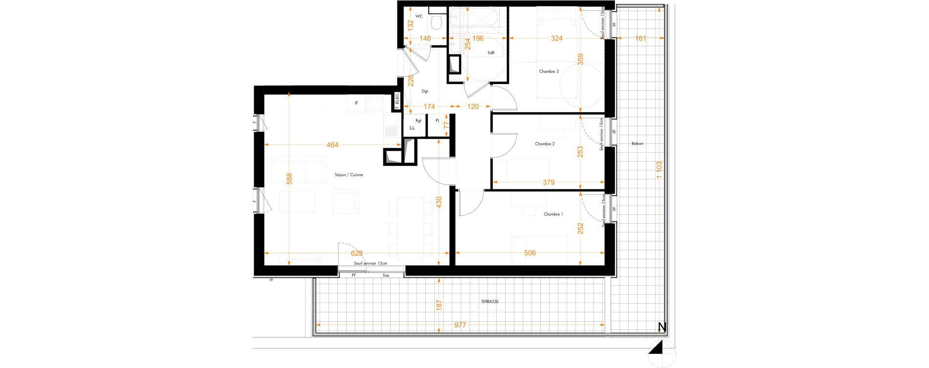 Appartement T4 de 83,05 m2 &agrave; Illkirch-Graffenstaden Centre