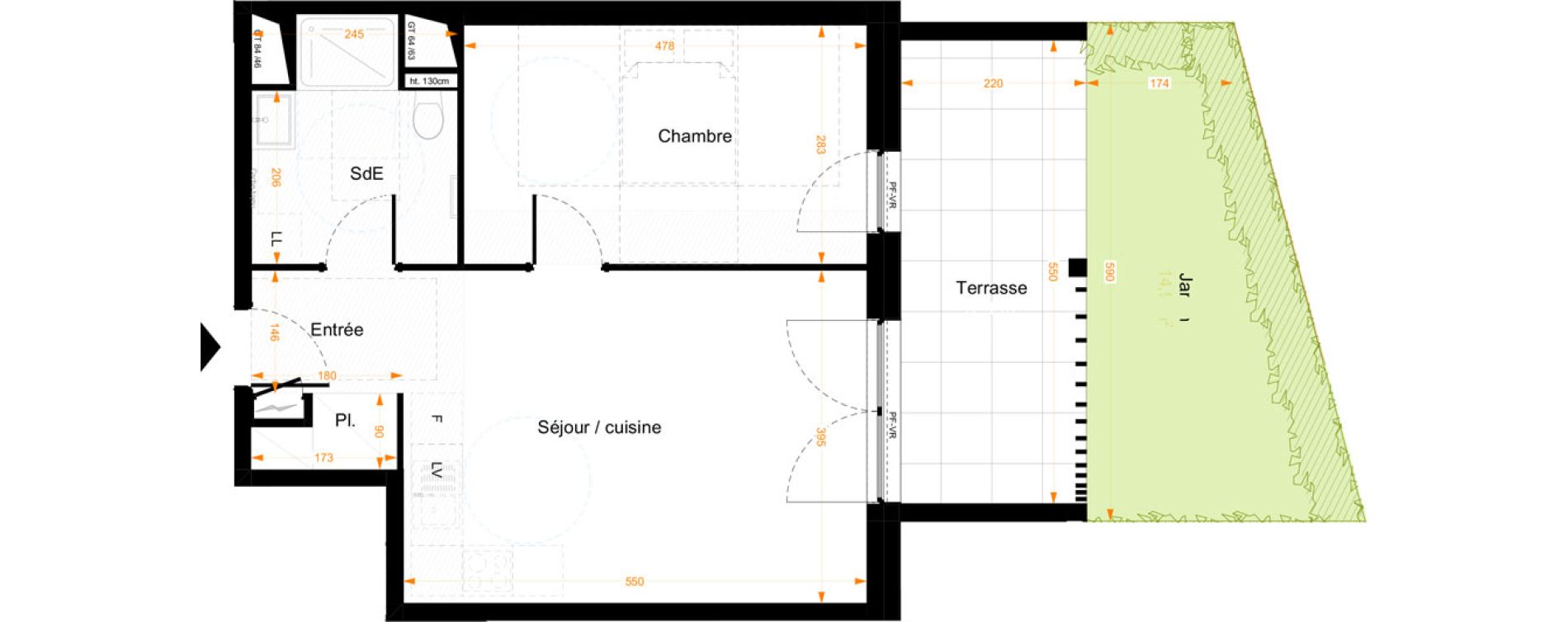 Appartement T2 de 45,40 m2 &agrave; Illkirch-Graffenstaden Centre