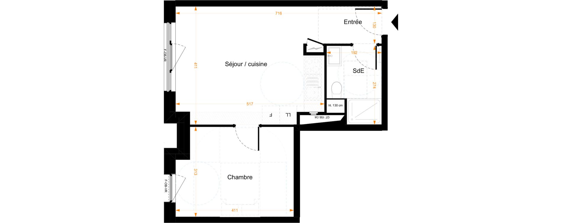 Appartement T2 de 39,80 m2 &agrave; Illkirch-Graffenstaden Centre