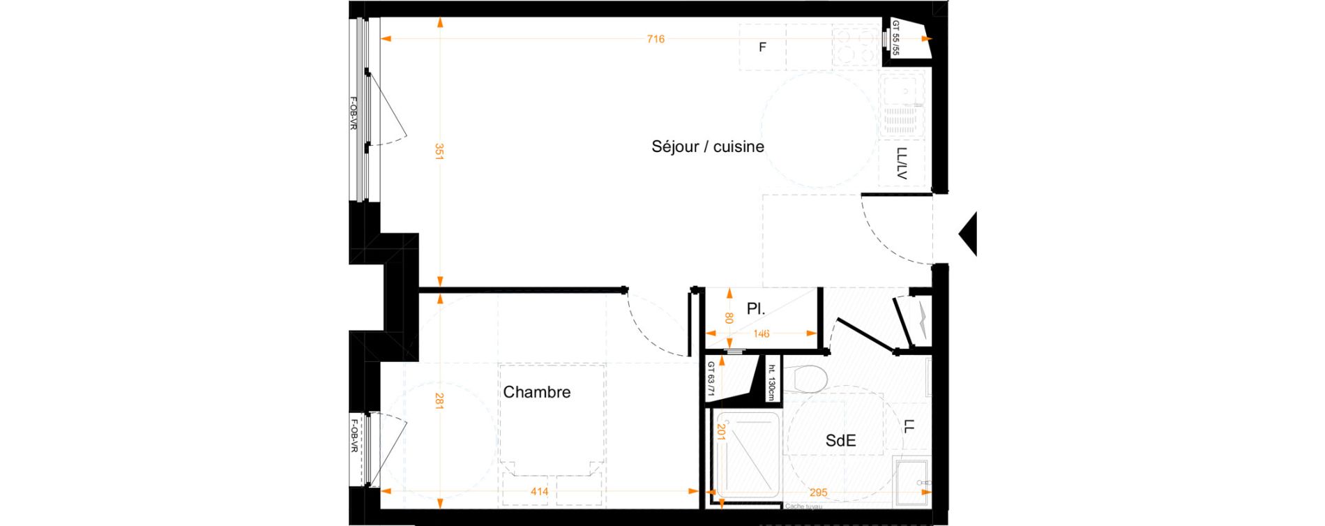 Appartement T2 de 42,90 m2 &agrave; Illkirch-Graffenstaden Centre