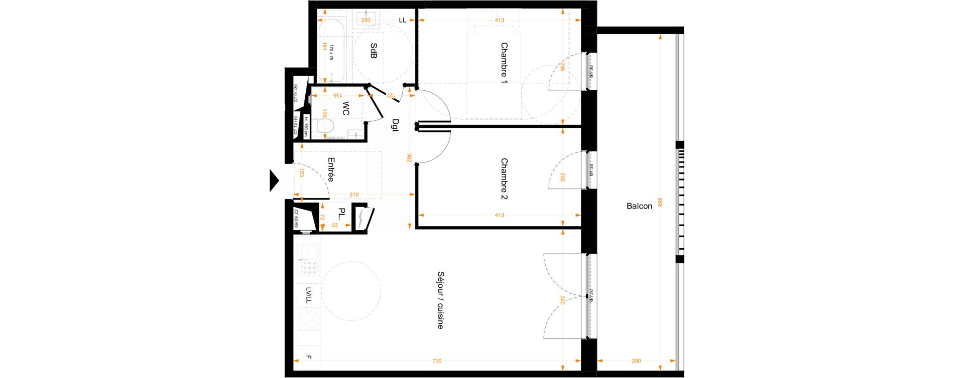 Appartement T3 de 63,30 m2 &agrave; Illkirch-Graffenstaden Centre