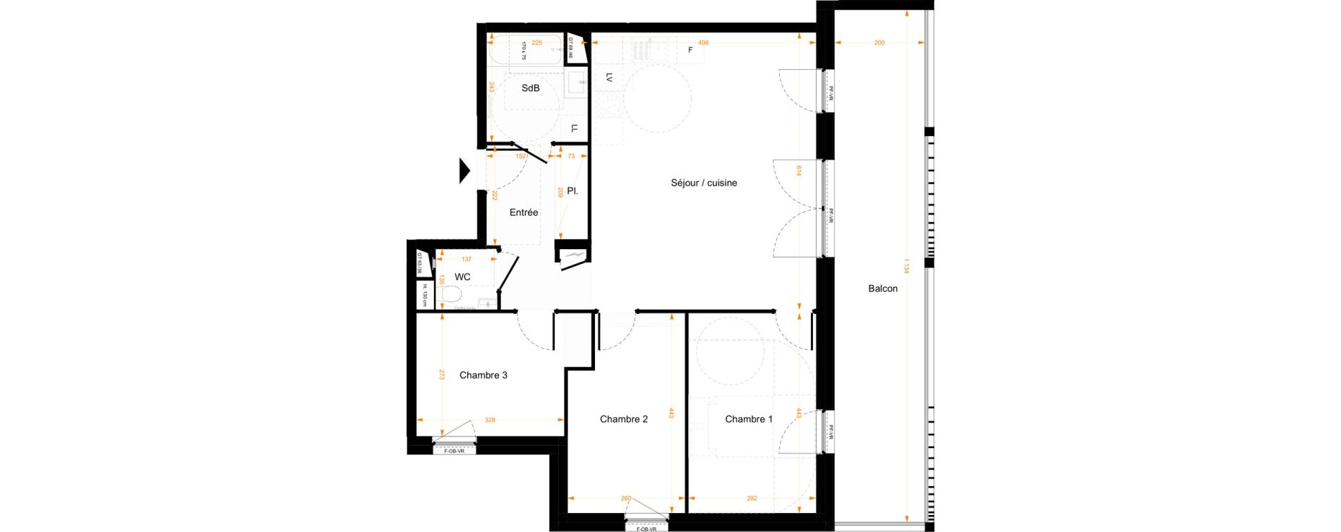 Appartement T4 de 78,20 m2 &agrave; Illkirch-Graffenstaden Centre