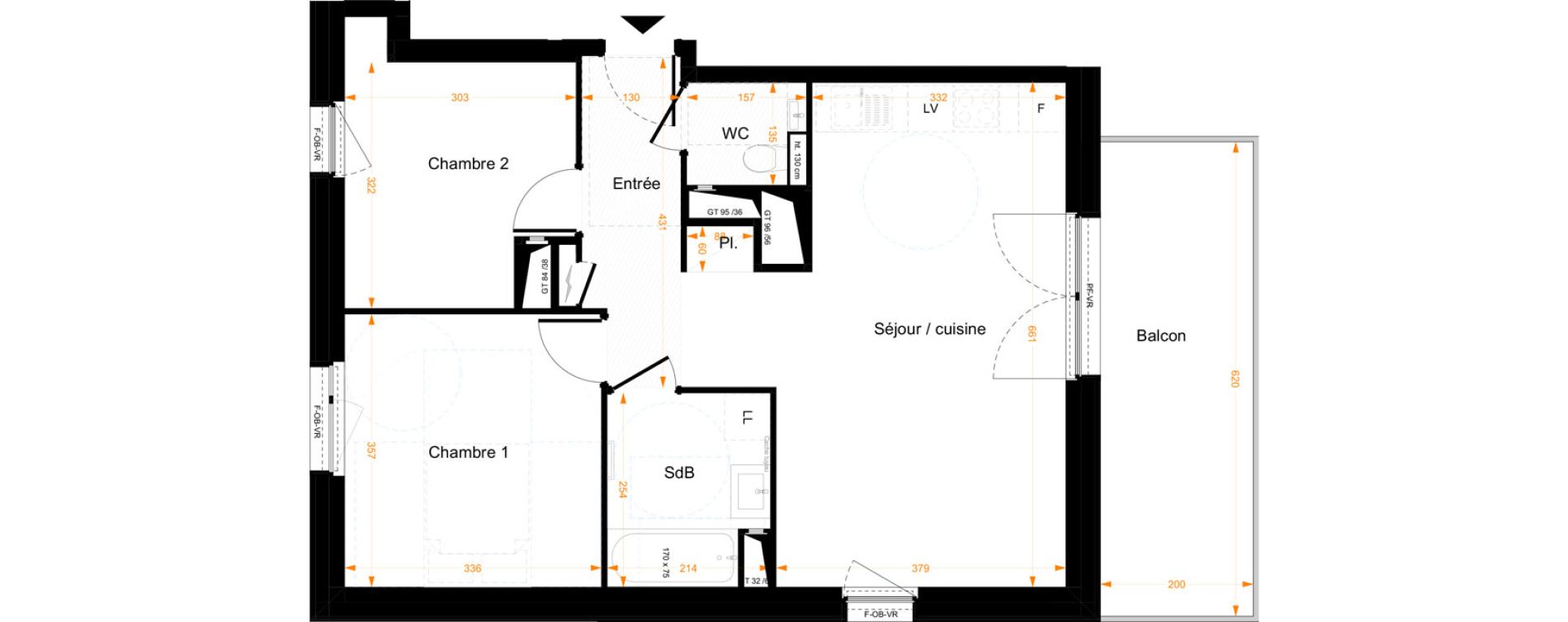 Appartement T3 de 60,00 m2 &agrave; Illkirch-Graffenstaden Centre