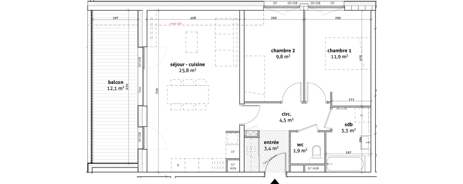 Appartement T3 de 62,60 m2 &agrave; La Wantzenau Schwemloch