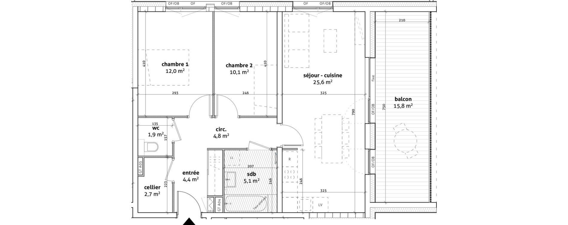 Appartement T3 de 66,60 m2 &agrave; La Wantzenau Schwemloch