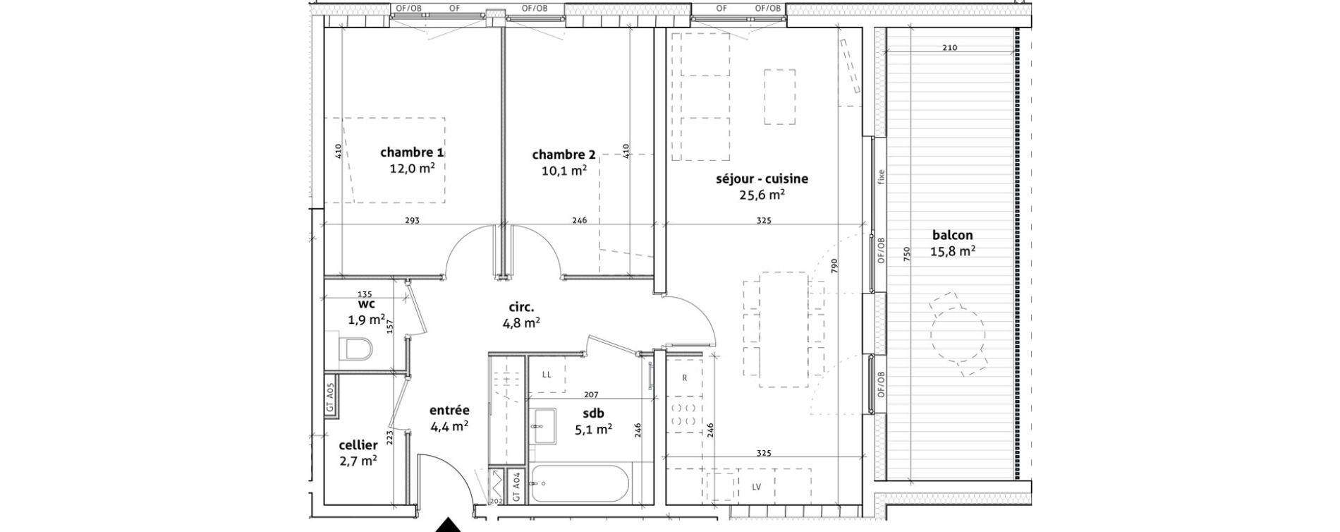 Appartement T3 de 66,60 m2 &agrave; La Wantzenau Schwemloch