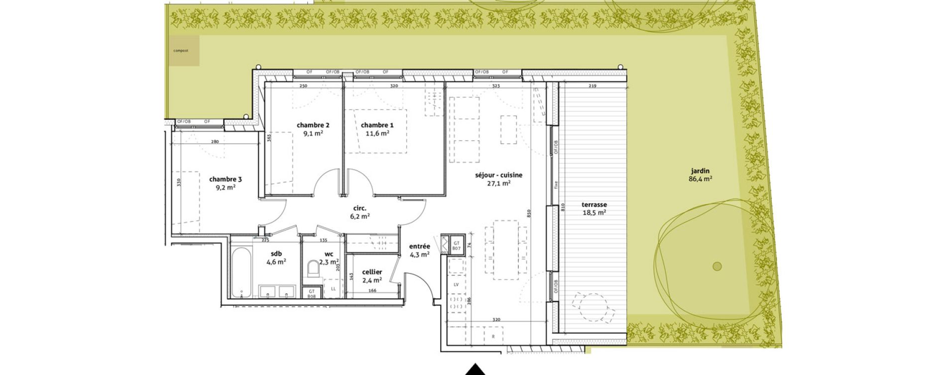 Appartement T4 de 76,80 m2 &agrave; La Wantzenau Schwemloch