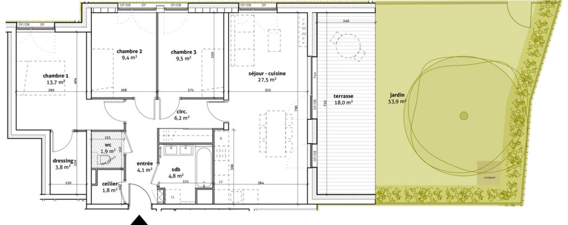 Appartement T4 de 82,70 m2 &agrave; La Wantzenau Schwemloch