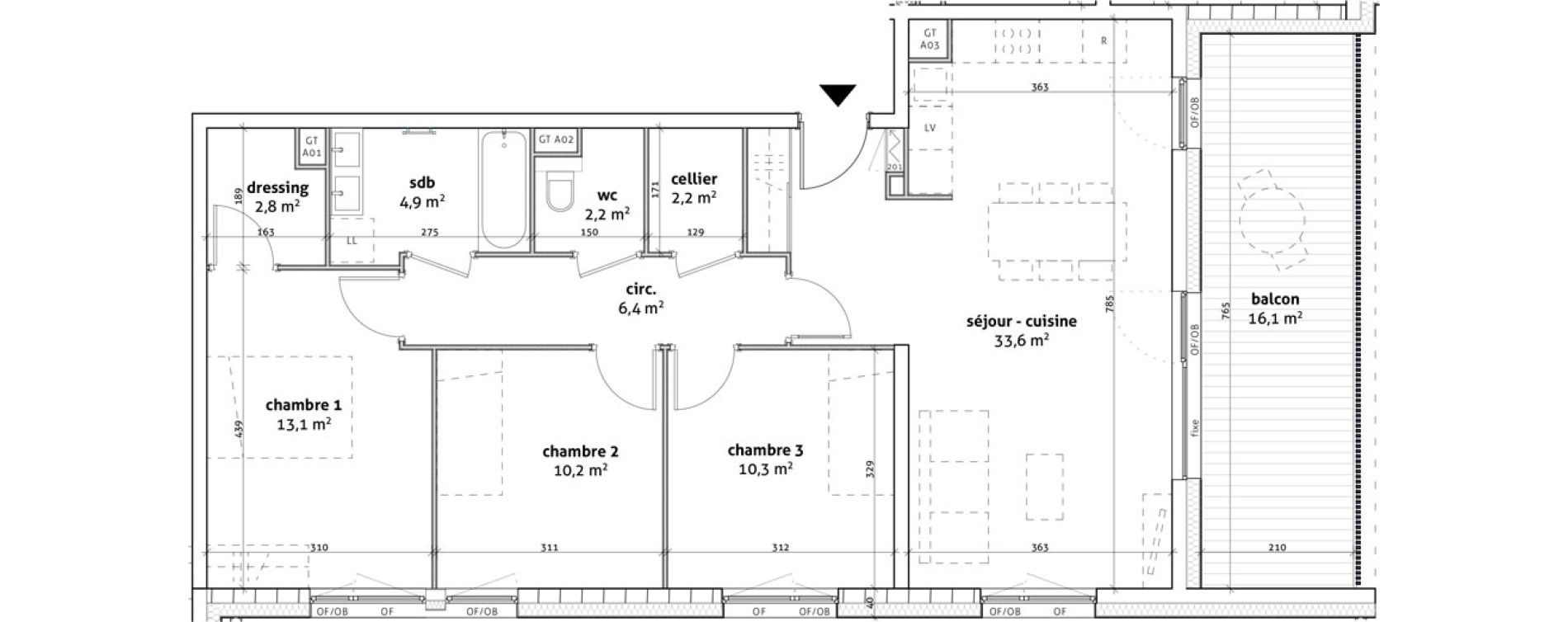 Appartement T4 de 85,70 m2 &agrave; La Wantzenau Schwemloch