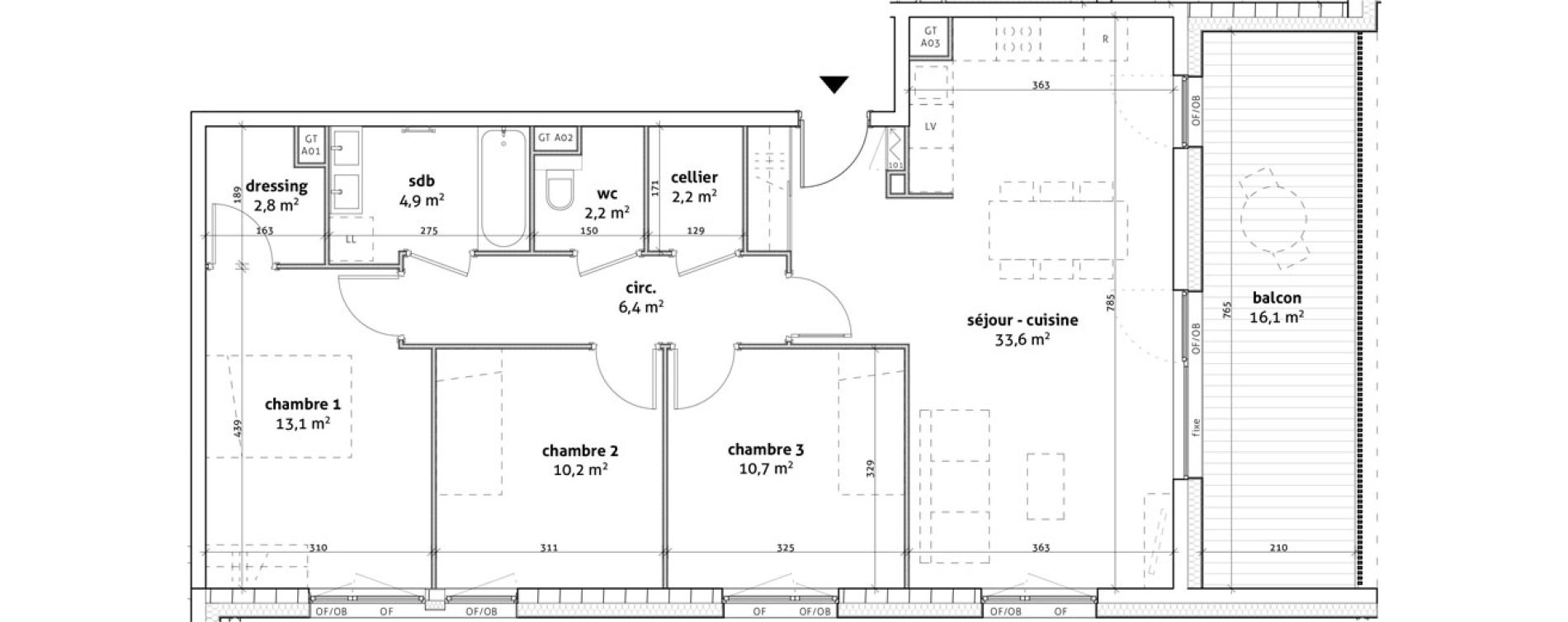 Appartement T4 de 86,10 m2 &agrave; La Wantzenau Schwemloch