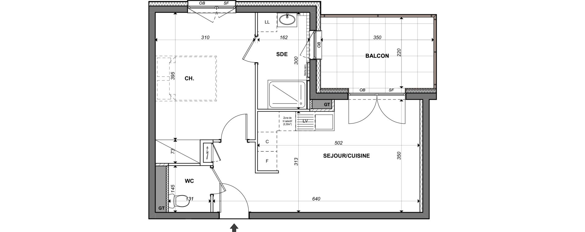 Appartement T2 de 39,52 m2 &agrave; Lingolsheim Centre