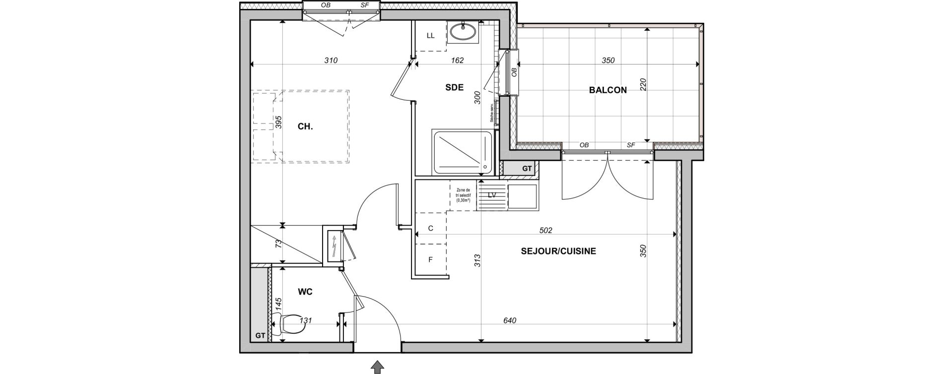 Appartement T2 de 39,52 m2 &agrave; Lingolsheim Centre