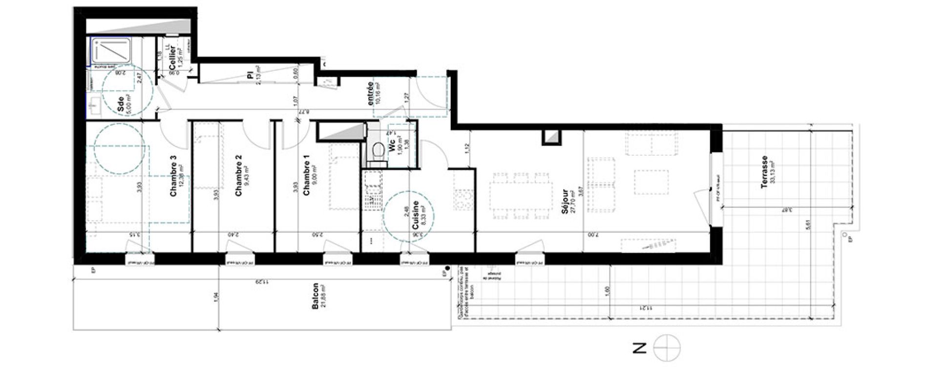 Appartement T4 de 87,28 m2 &agrave; Lingolsheim Les tanneries