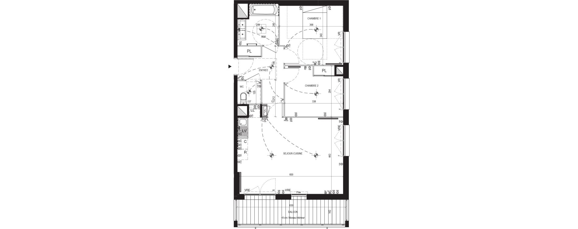 Appartement T3 de 64,05 m2 &agrave; Lingolsheim Les tanneries