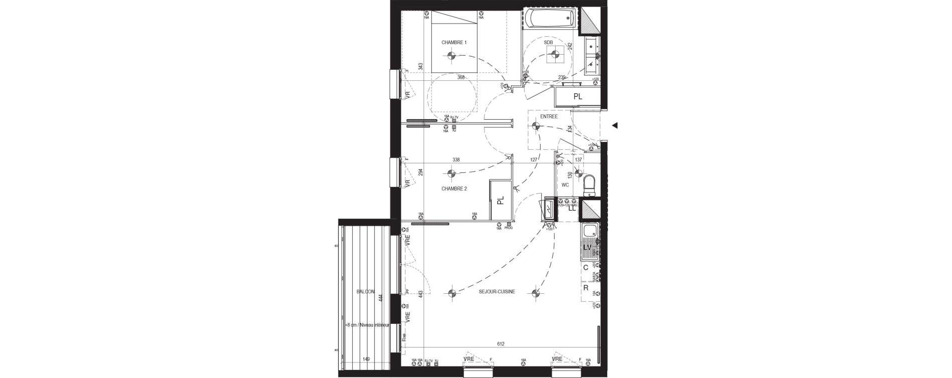 Appartement T3 de 64,50 m2 &agrave; Lingolsheim Les tanneries