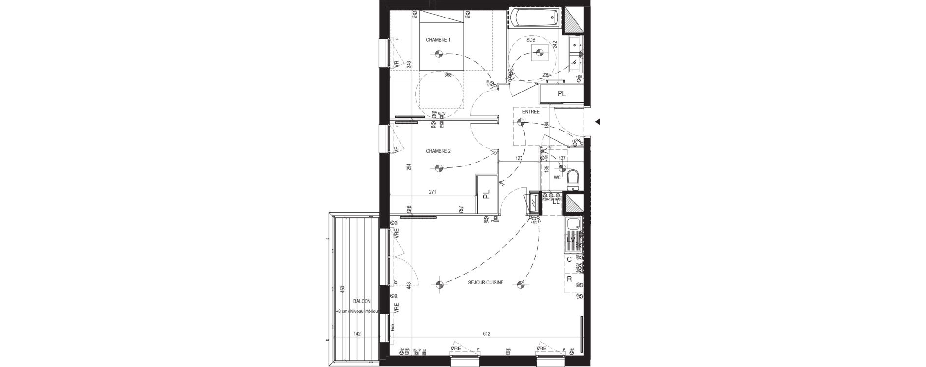 Appartement T3 de 64,50 m2 &agrave; Lingolsheim Les tanneries