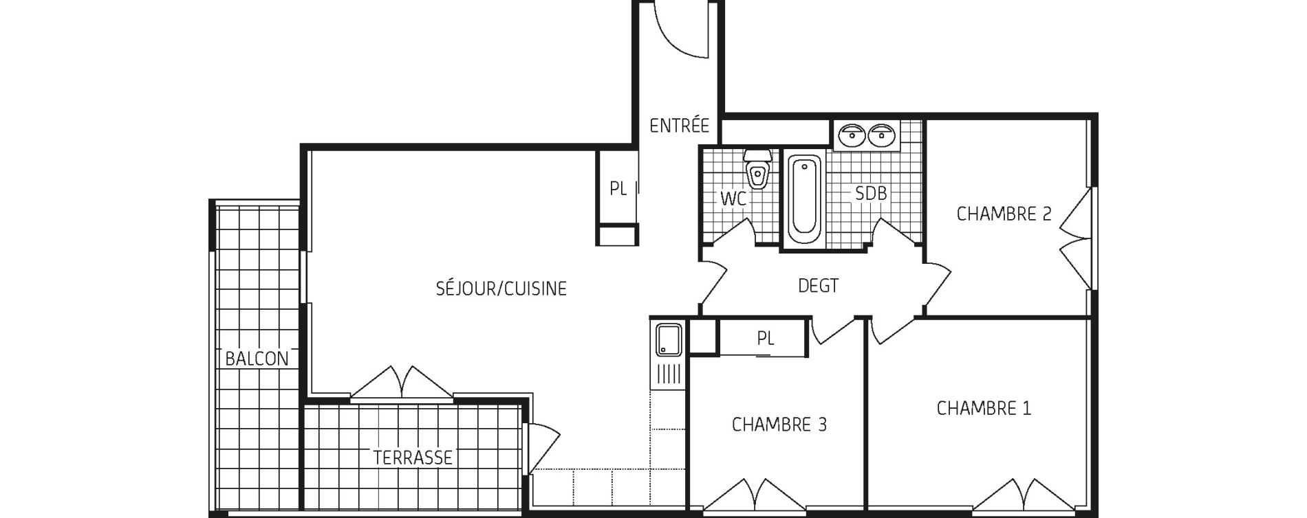 Appartement T4 de 76,25 m2 &agrave; Lingolsheim Les tanneries