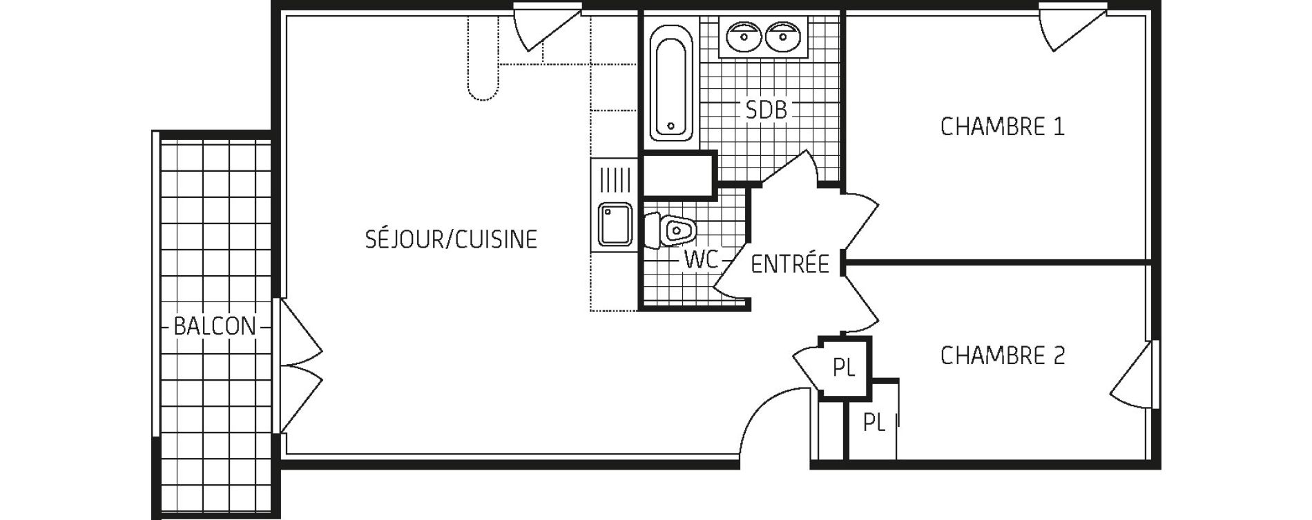 Appartement T3 de 61,80 m2 &agrave; Lingolsheim Les tanneries