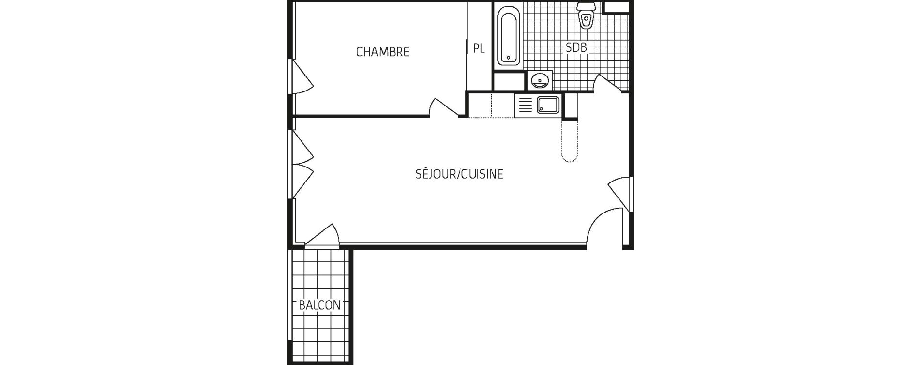 Appartement T2 de 49,85 m2 &agrave; Lingolsheim Les tanneries