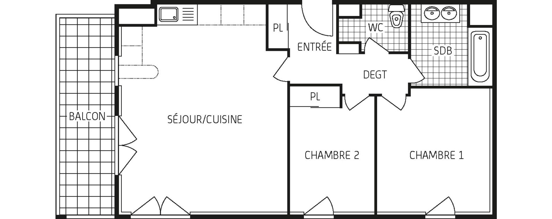 Appartement T3 de 64,15 m2 &agrave; Lingolsheim Les tanneries