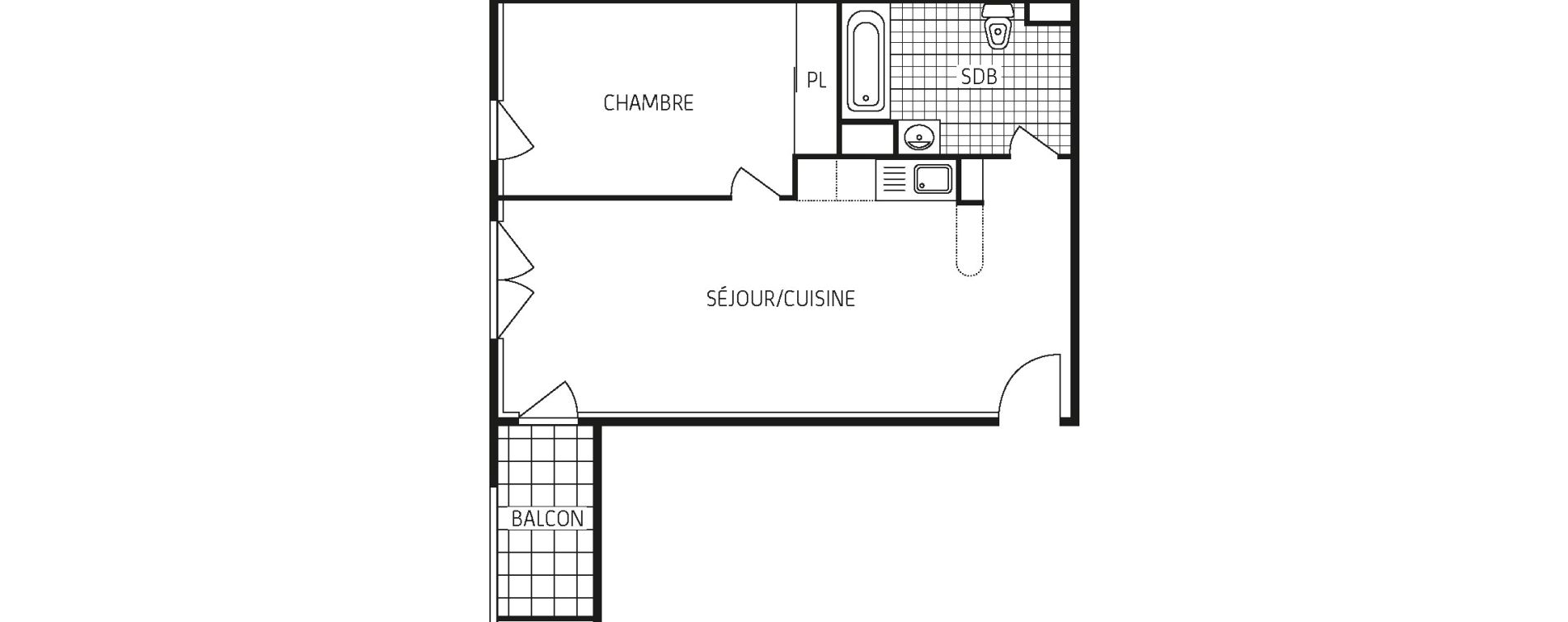 Appartement T2 de 49,85 m2 &agrave; Lingolsheim Les tanneries