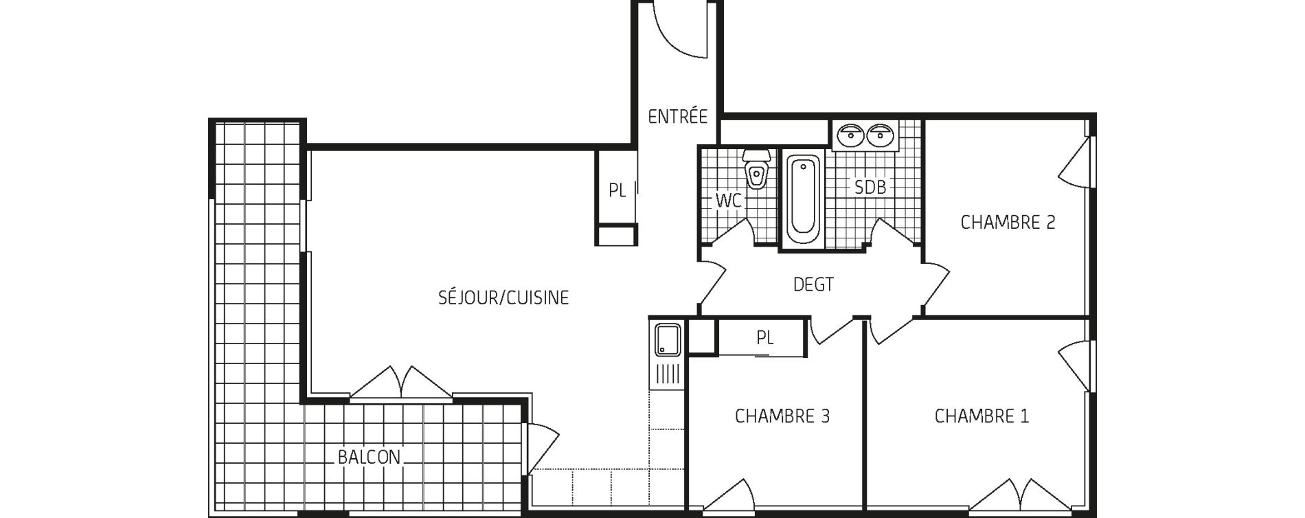 Appartement T4 de 76,20 m2 &agrave; Lingolsheim Les tanneries