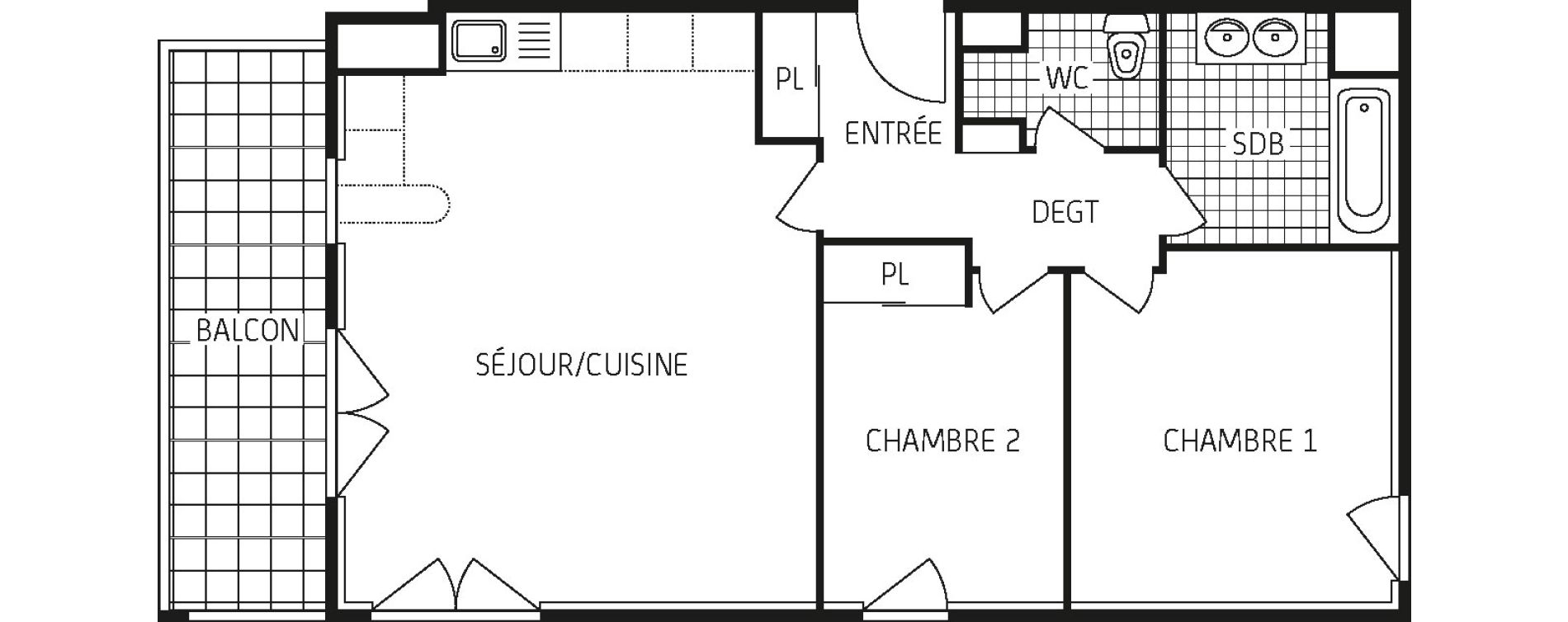 Appartement T3 de 64,15 m2 &agrave; Lingolsheim Les tanneries