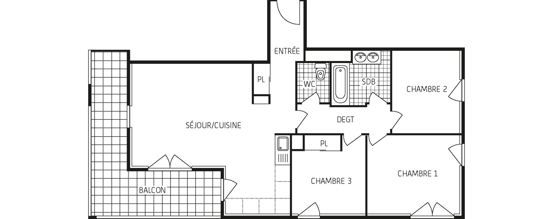 Appartement T4 de 76,20 m2 &agrave; Lingolsheim Les tanneries