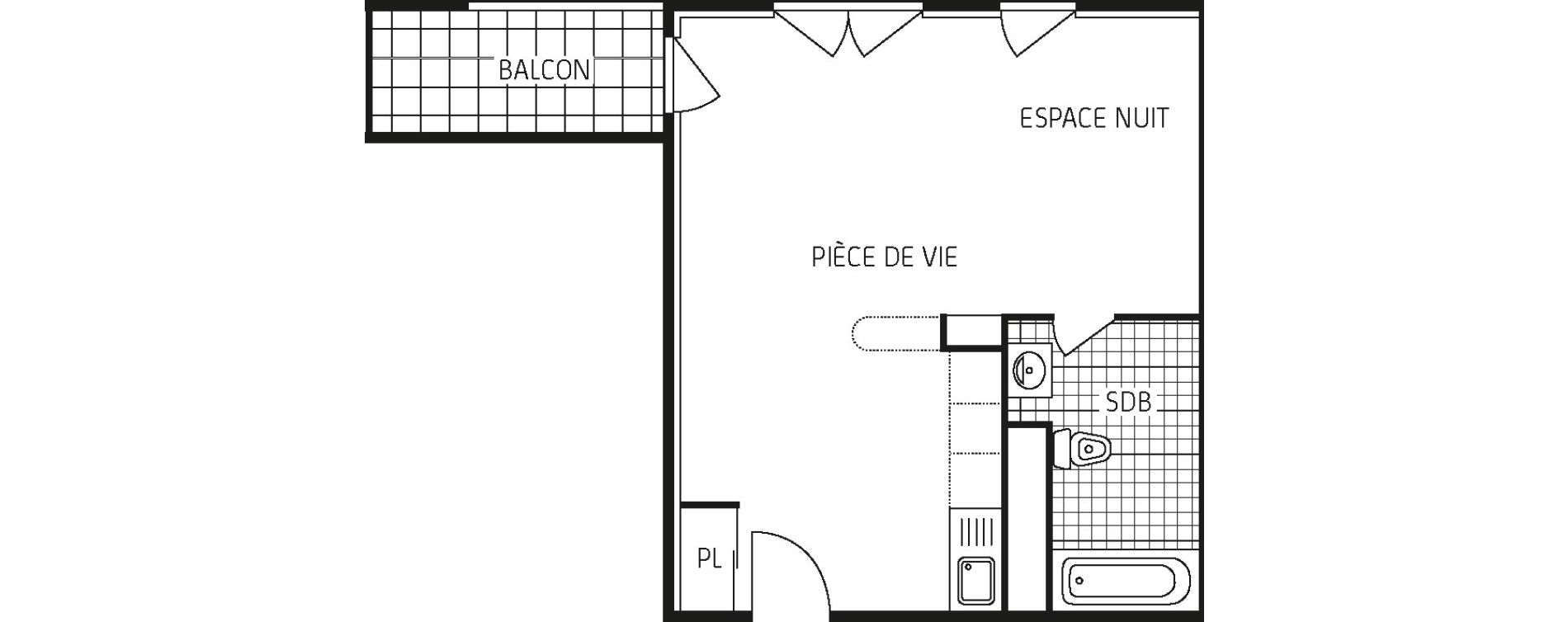 Appartement T1 bis de 40,55 m2 &agrave; Lingolsheim Les tanneries