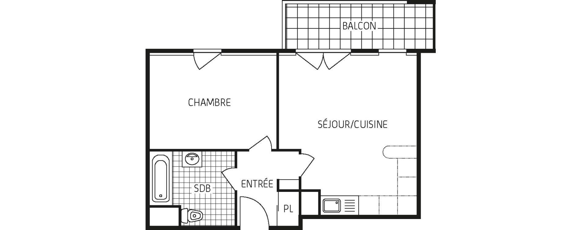 Appartement T2 de 42,90 m2 &agrave; Lingolsheim Les tanneries