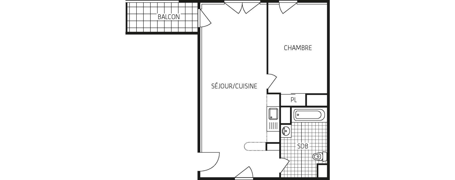 Appartement T2 de 49,10 m2 &agrave; Lingolsheim Les tanneries