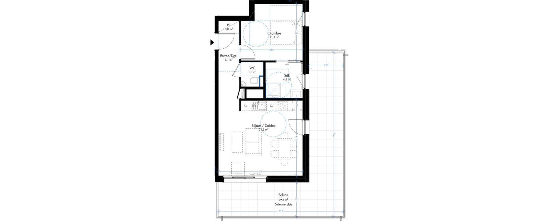 Appartement T2 de 44,80 m2 &agrave; Mittelhausbergen Centre