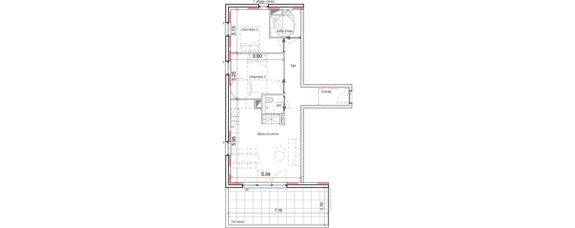 Appartement T3 de 64,90 m2 &agrave; Mittelschaeffolsheim Centre