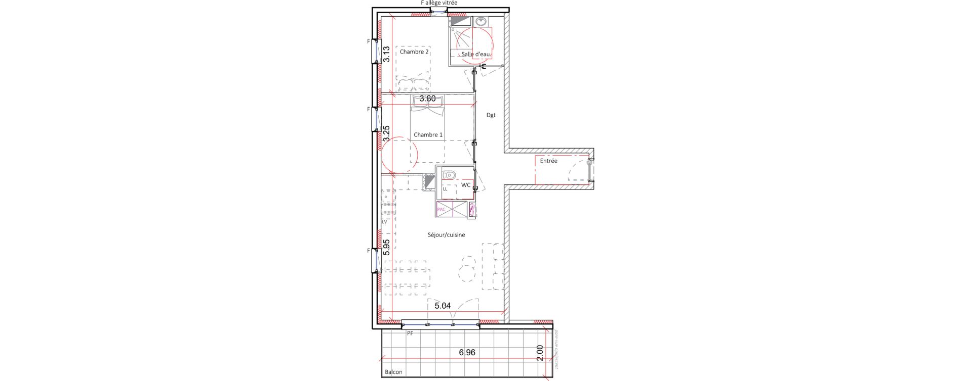 Appartement T3 de 64,90 m2 &agrave; Mittelschaeffolsheim Centre