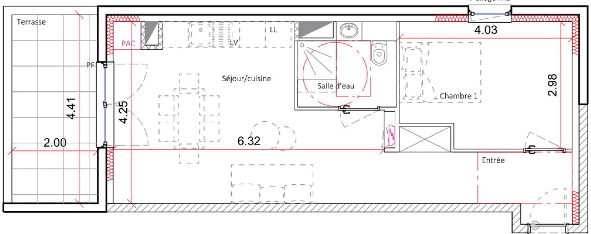 Appartement T2 de 44,10 m2 &agrave; Mittelschaeffolsheim Centre