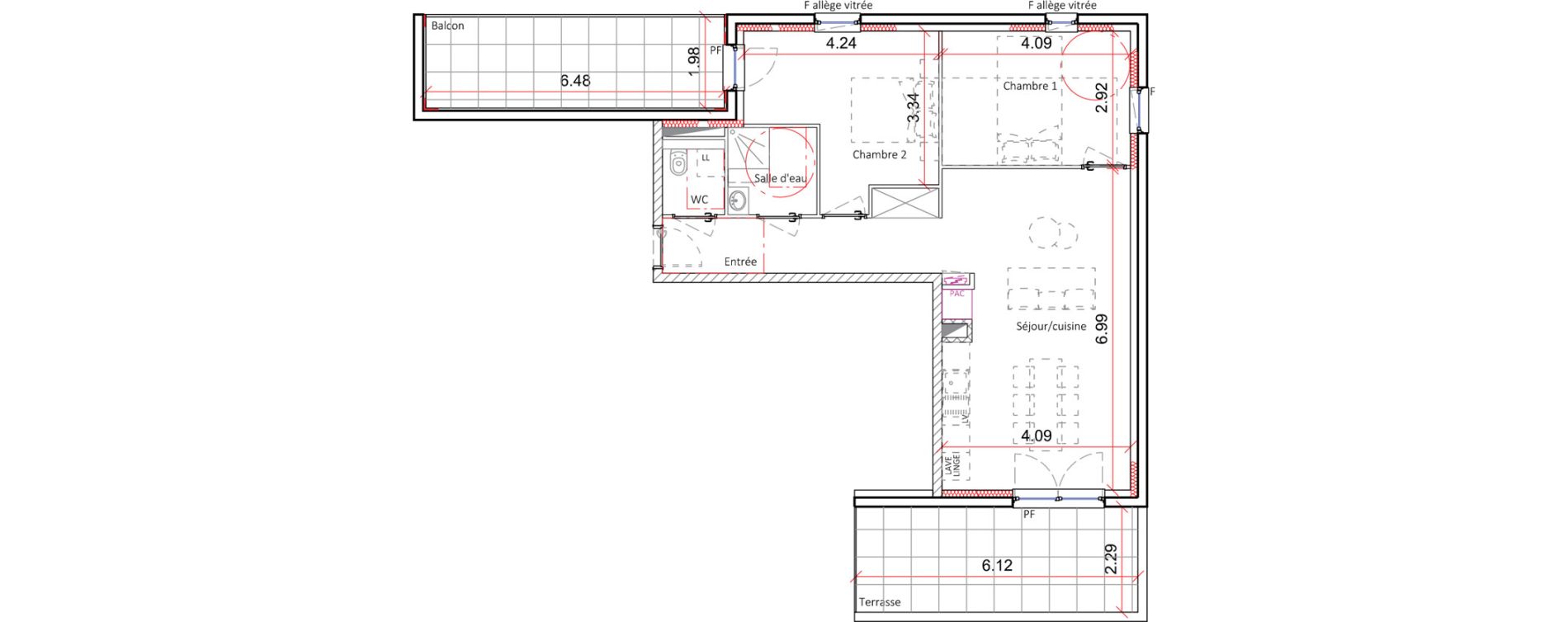 Appartement T3 de 66,65 m2 &agrave; Mittelschaeffolsheim Centre