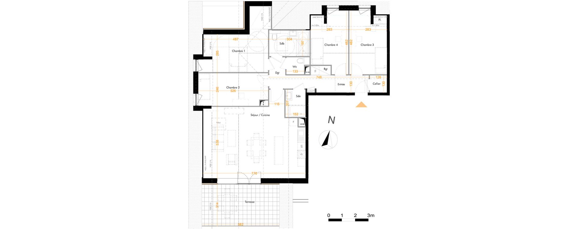 Appartement T5 de 110,99 m2 &agrave; Mundolsheim Centre