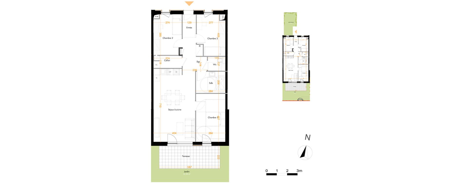 Appartement T4 de 83,00 m2 &agrave; Mundolsheim Centre
