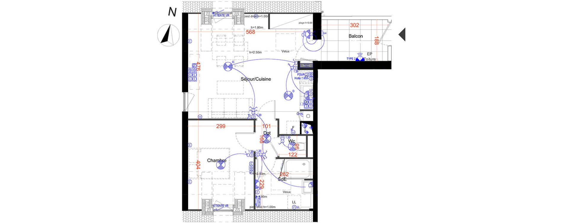 Appartement T2 de 41,91 m2 &agrave; Mundolsheim Centre