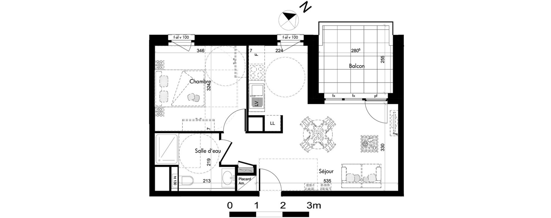 Appartement T2 de 40,43 m2 &agrave; Oberhausbergen Centre