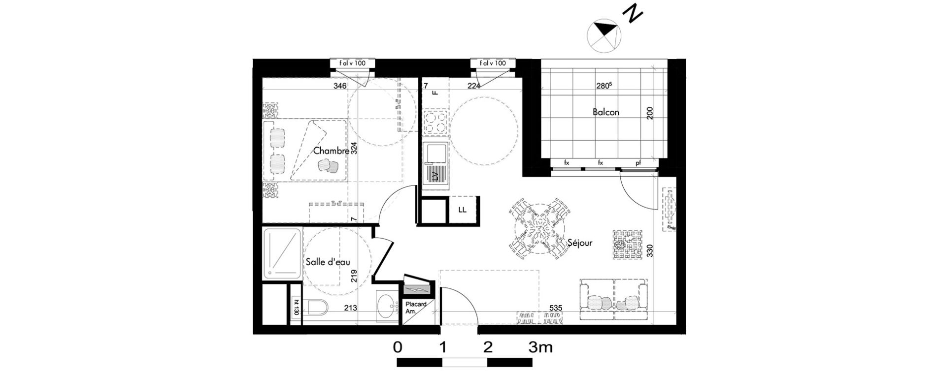 Appartement T2 de 40,43 m2 &agrave; Oberhausbergen Centre