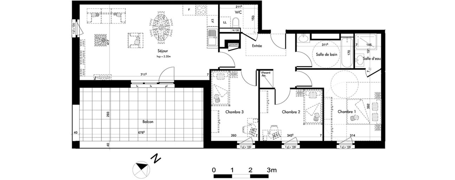 Appartement T4 de 84,99 m2 &agrave; Oberhausbergen Centre